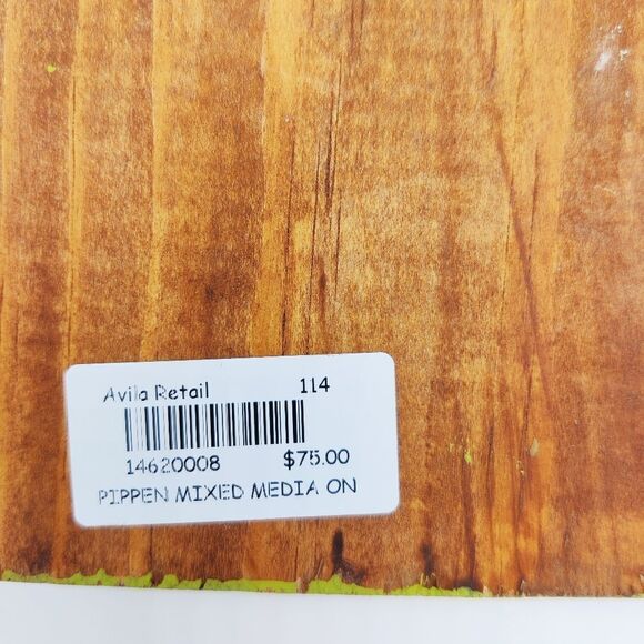 HAND Painted Bird on Wood Birdhouse Mixed Media Painting Green Natural - Picture 6 of 10